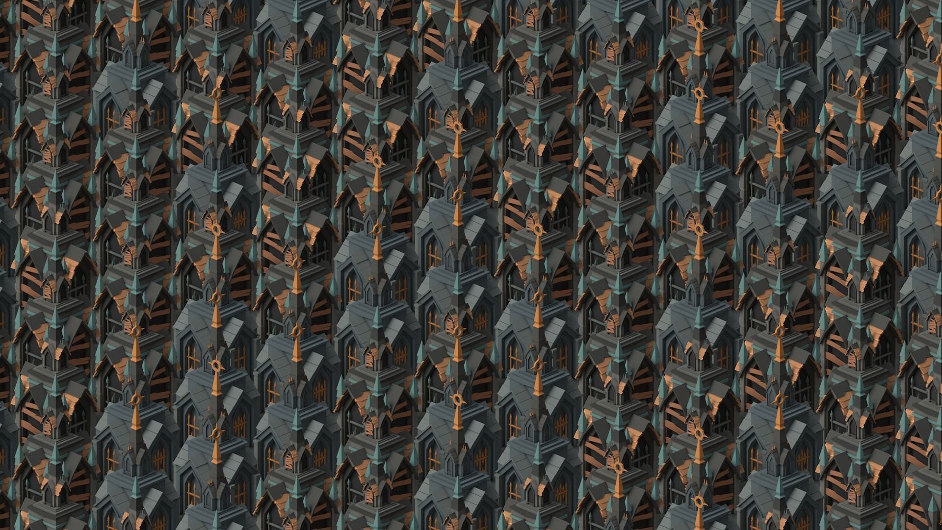 Low Poly Fantasy Scary Creepy Dark Halloween Asset Pack Low-poly 3D model_3