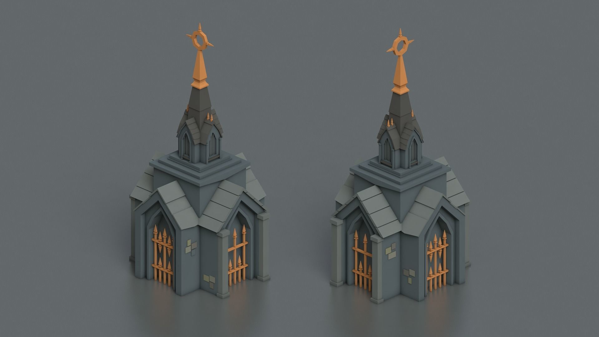 Low Poly Fantasy Scary Creepy Dark Halloween Asset Pack Low-poly 3D model_13
