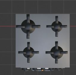 oven cartoon 3D model_1