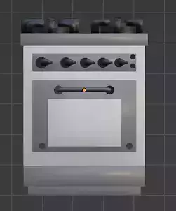 oven cartoon 3D model