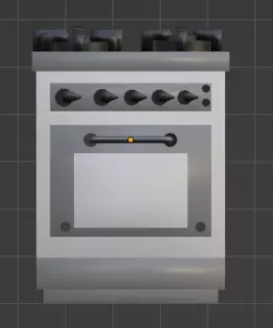 oven cartoon 3D model_0