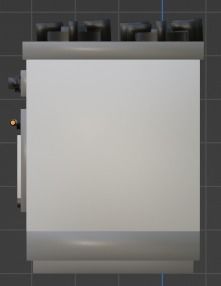 oven cartoon 3D model_2