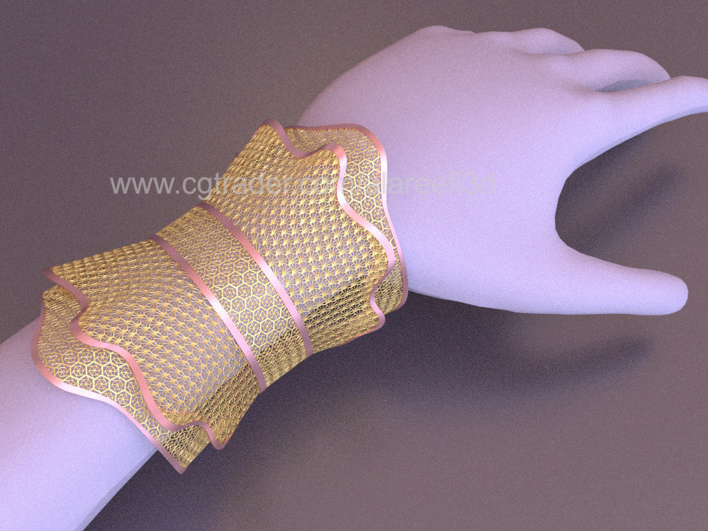 Long Ultra Vision Bangle 005 3D print model_16