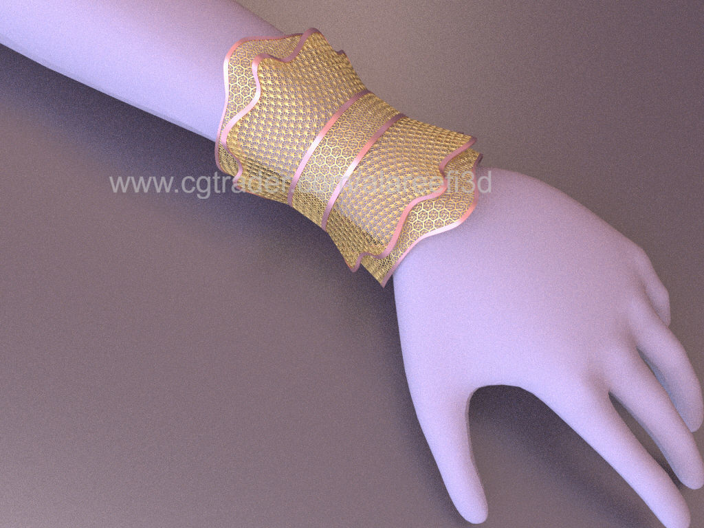 Long Ultra Vision Bangle 005 3D print model_1
