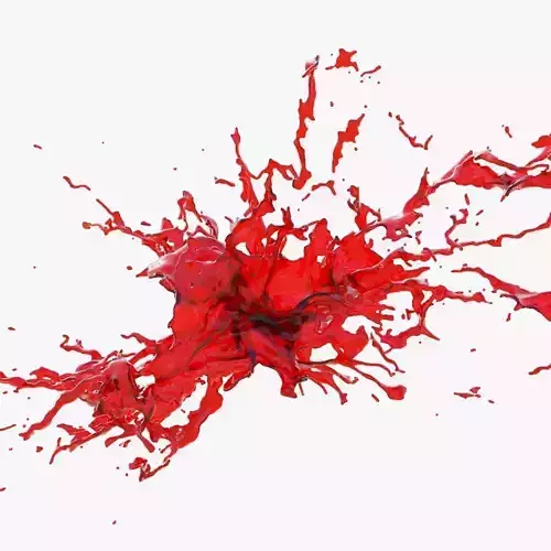 Animated Blood Splash 34 3D model