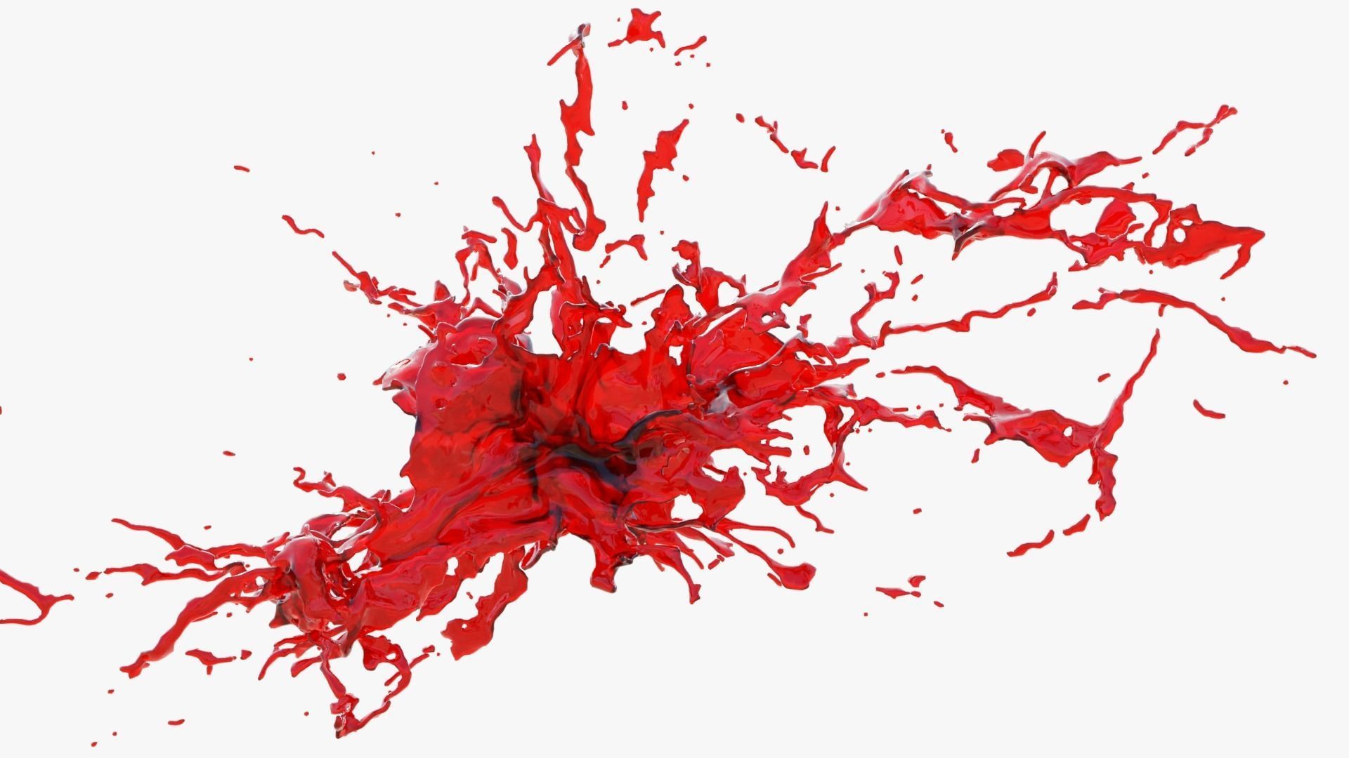Animated Blood Splash 34 3D model_5