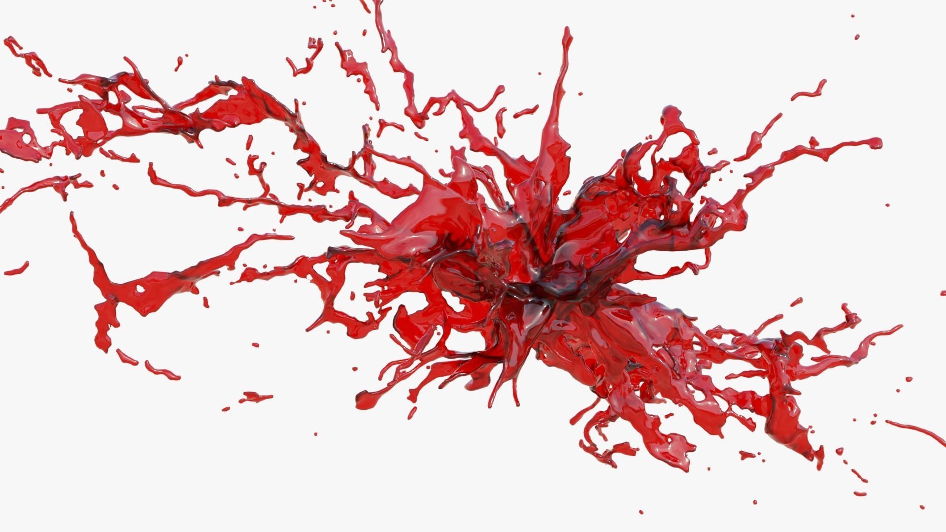 Animated Blood Splash 34 3D model_4