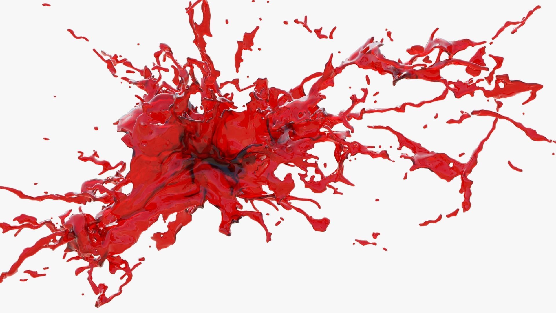 Animated Blood Splash 34 3D model_3