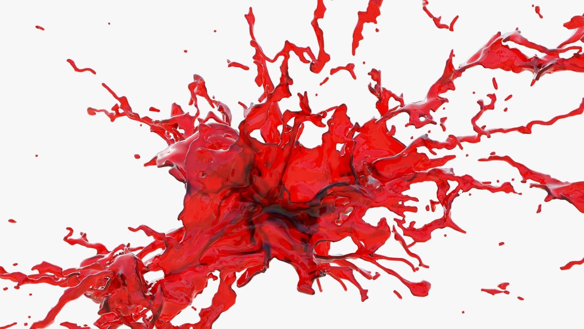 Animated Blood Splash 34 3D model_2