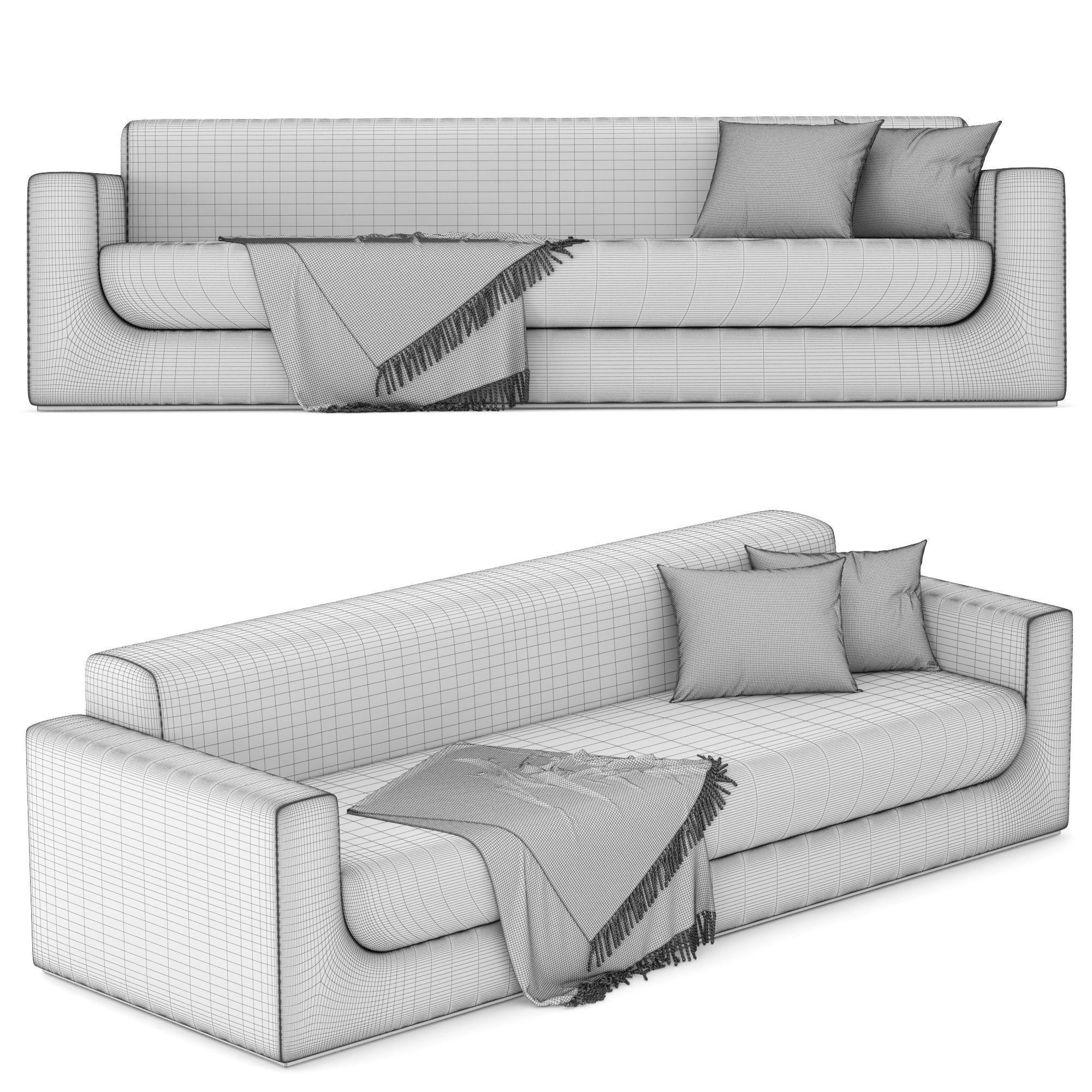 RH Sculptural sofa 3D model CGTrader