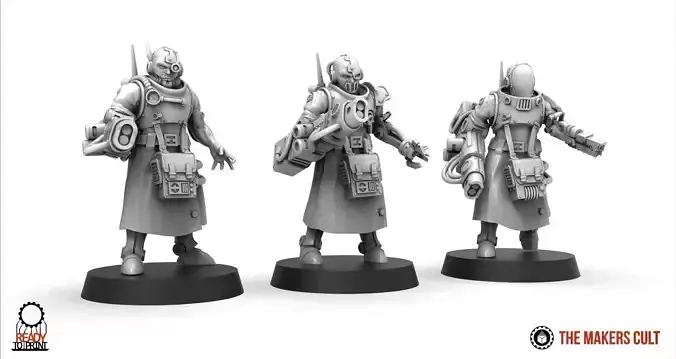 Dark Techno - Battle Thralls 3D print model