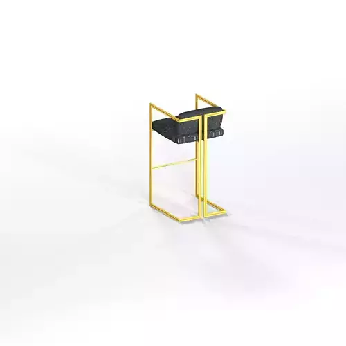 Armchair bar stool 3D model