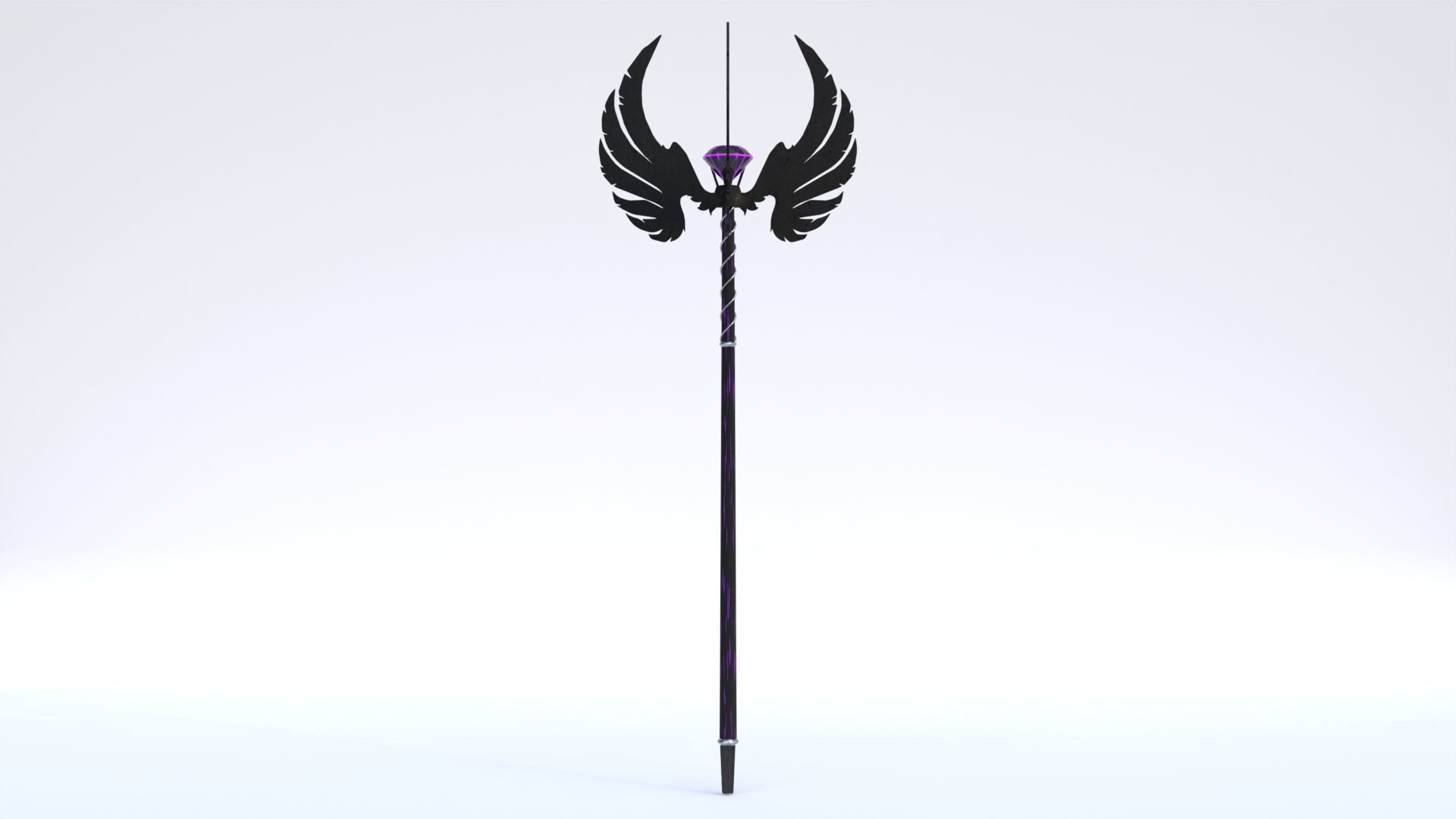 Dark Staff Low-poly 3D model_3