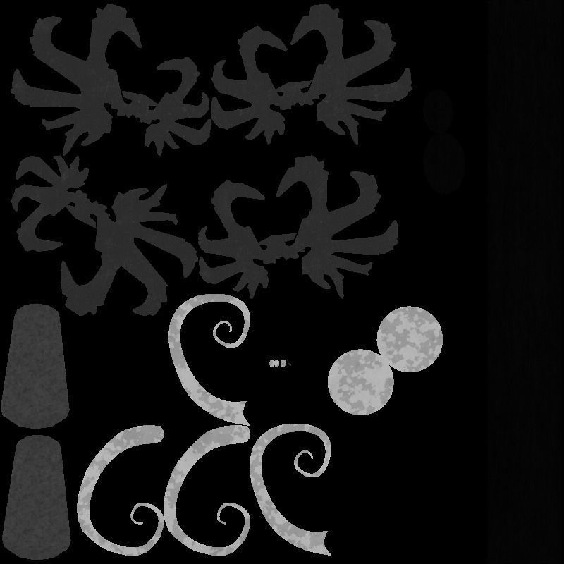 Dark Staff Low-poly 3D model_9