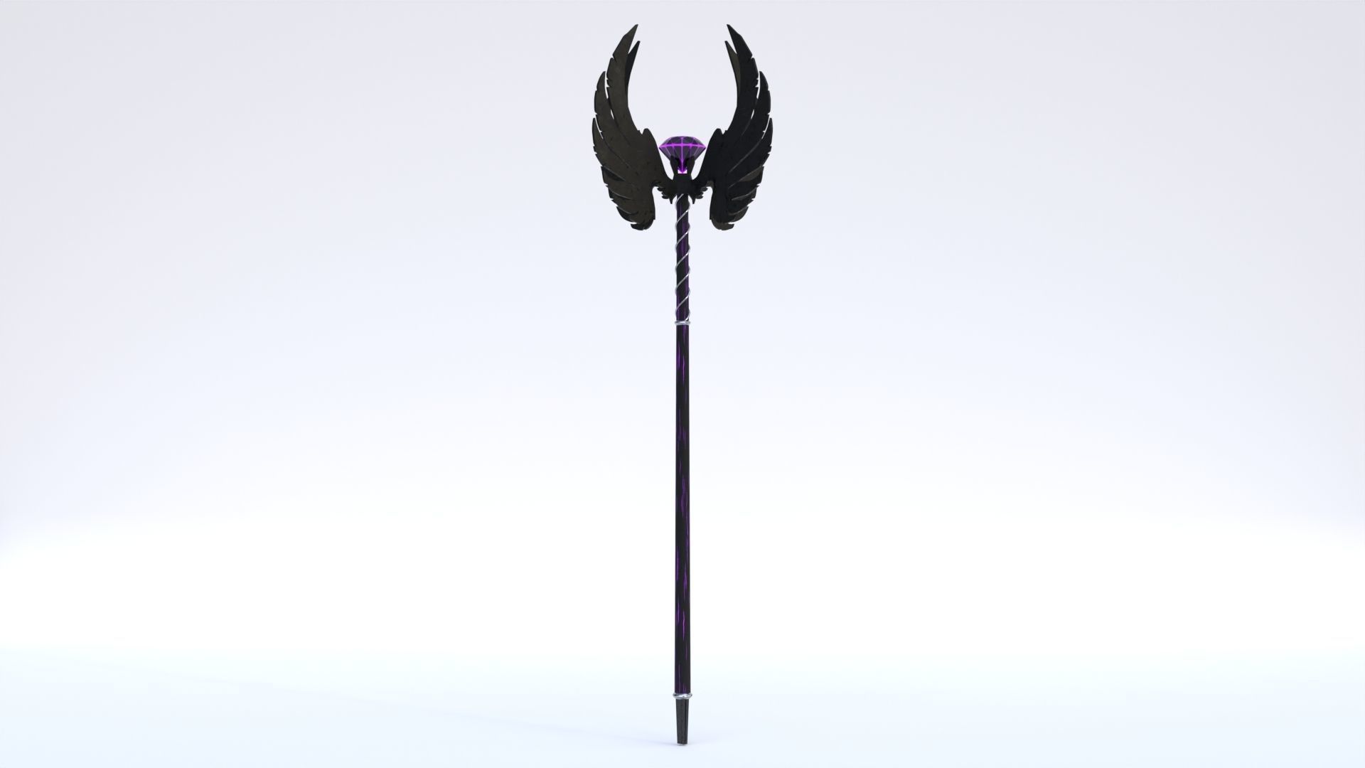 Dark Staff Low-poly 3D model_2