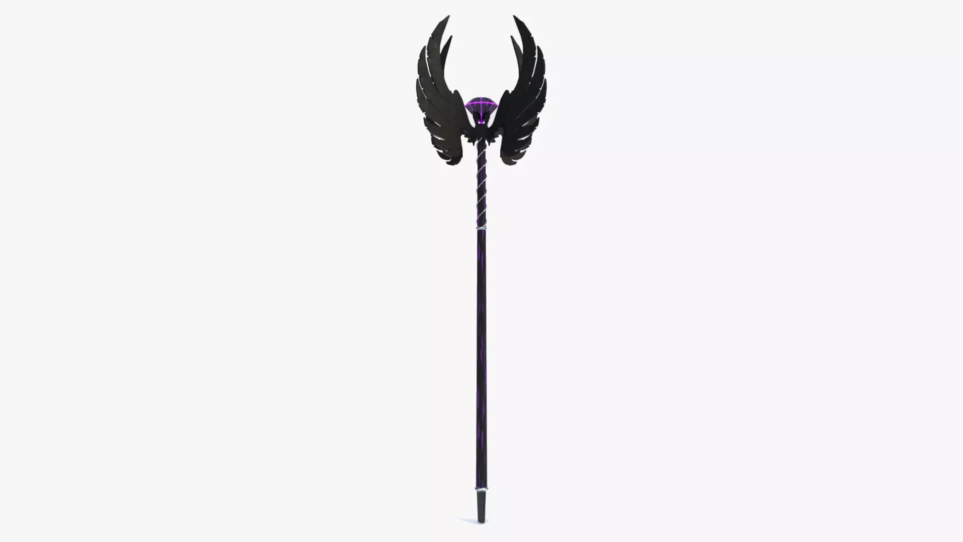 Dark Staff Low-poly 3D model_0