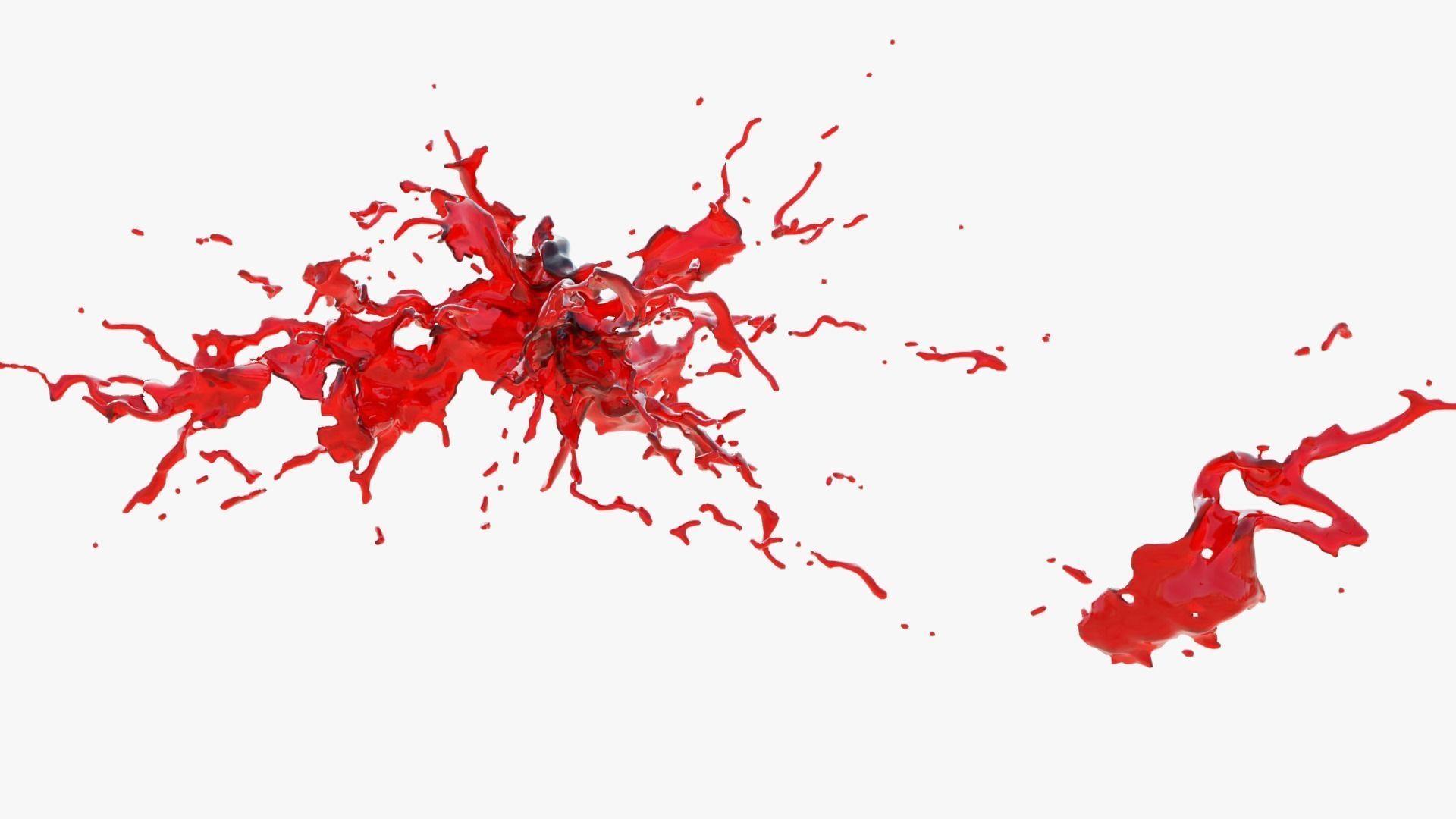Animated Blood Splash 33 3D model_4