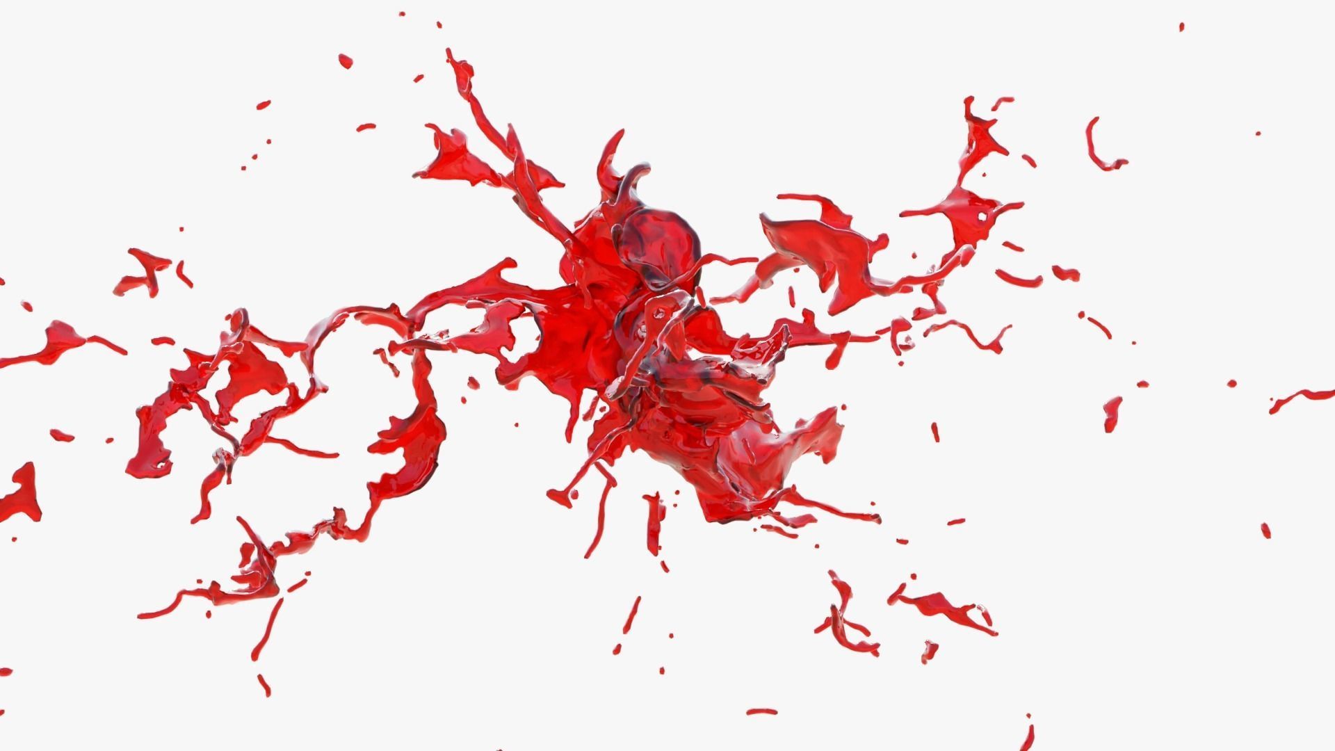 Animated Blood Splash 33 3D model_7