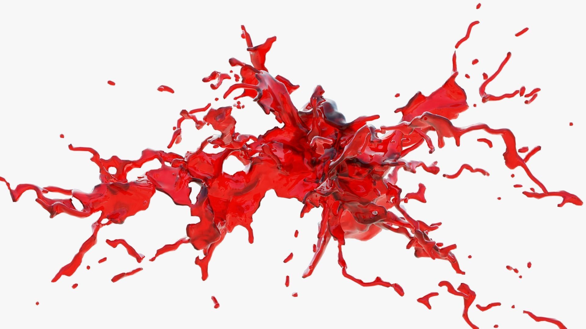 Animated Blood Splash 33 3D model_2