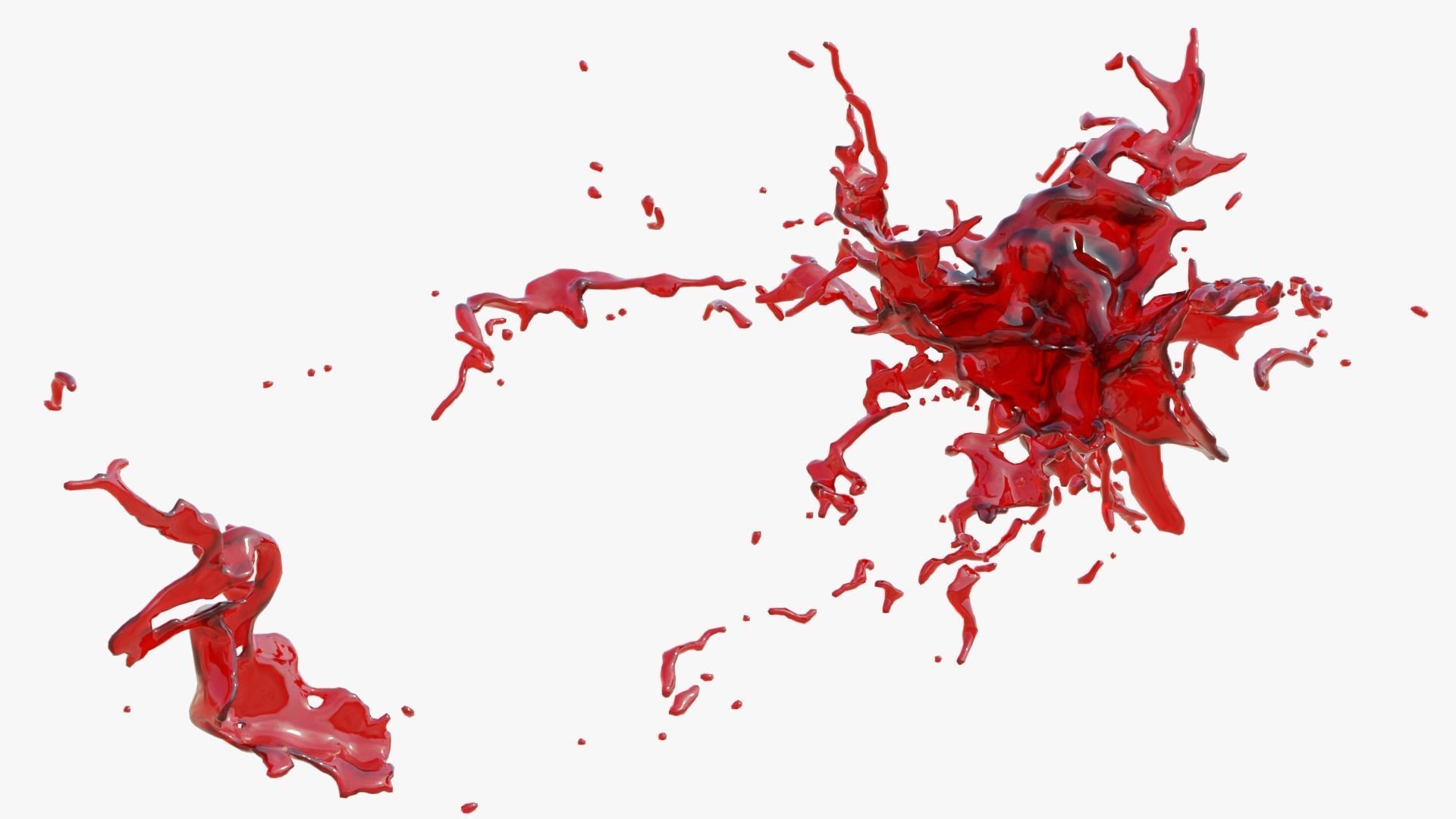 Animated Blood Splash 33 3D model_3
