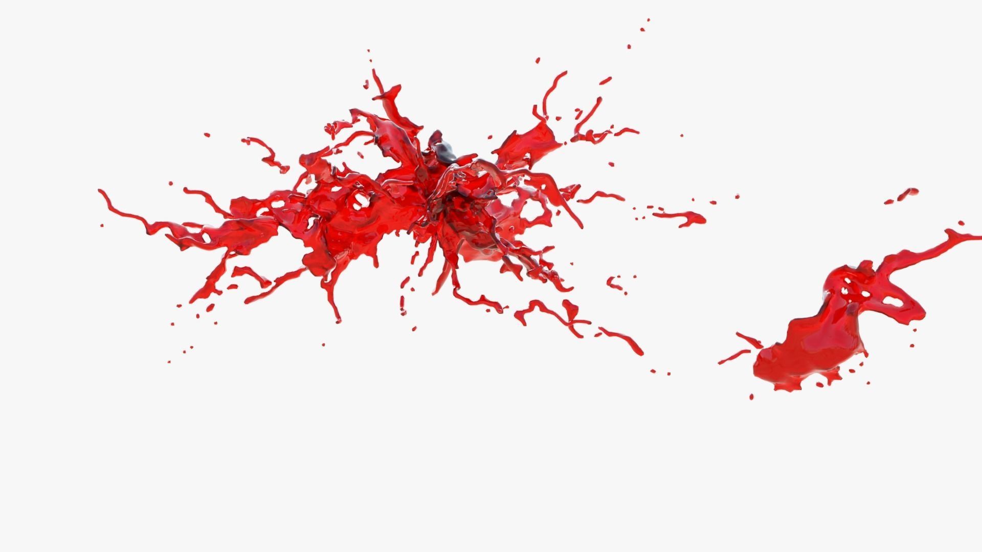 Animated Blood Splash 33 3D model_6