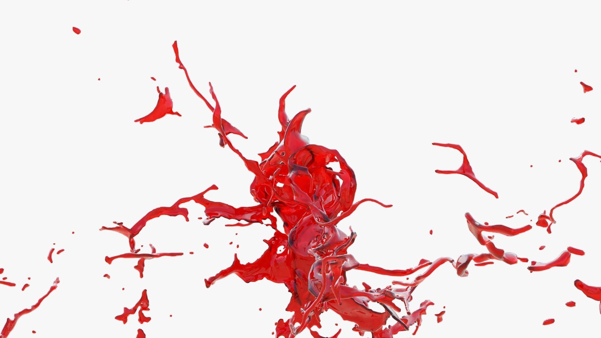 Animated Blood Splash 33 3D model_8