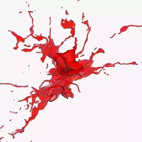 Animated Blood Splash 32 3D model