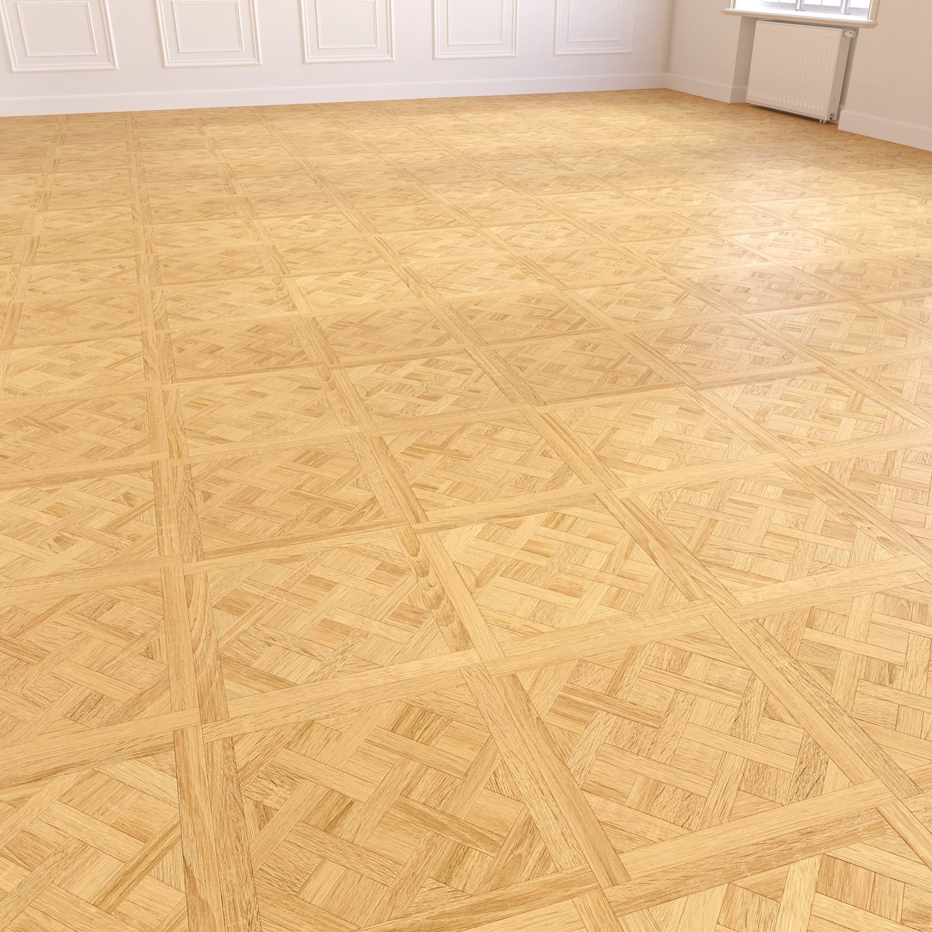 Parquet - Laminate - Wooden floor 2 in 1 Low-poly 3D model_6