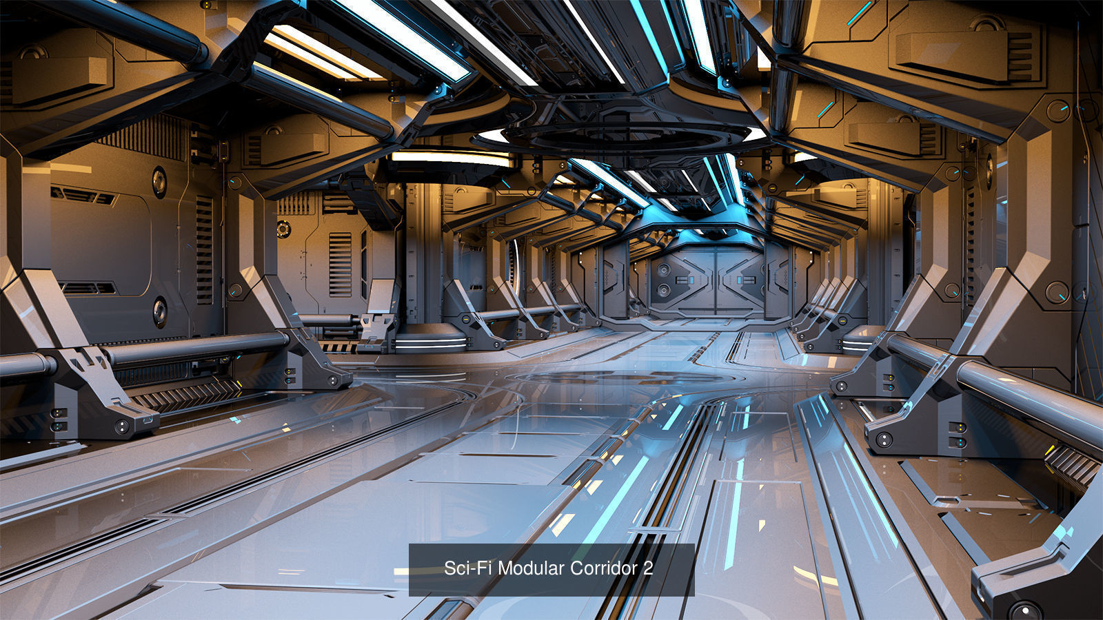 Sci-Fi Space Corridors Collection Set N1 _2
