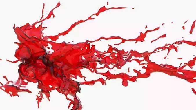 Animated Blood Splash 31 3D model