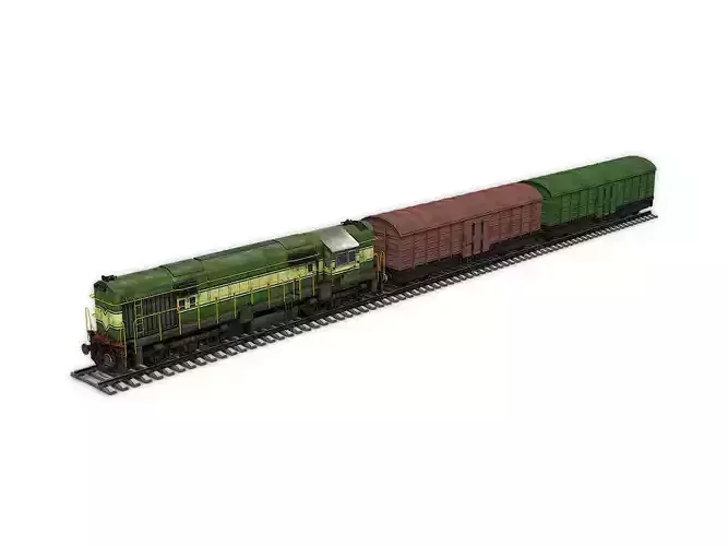 Locomotive and Box Car