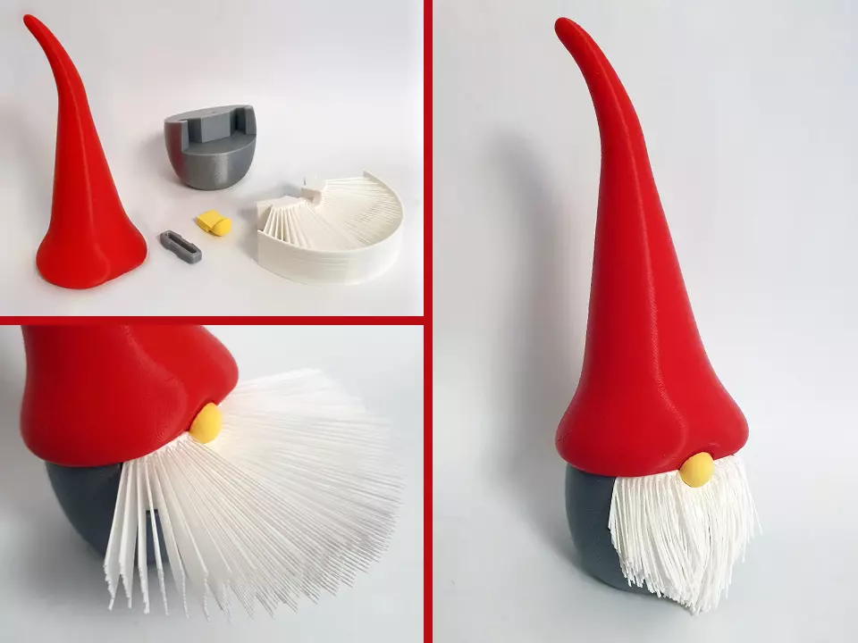 Bearded Christmas gnome - Extra pack 3D print model_0