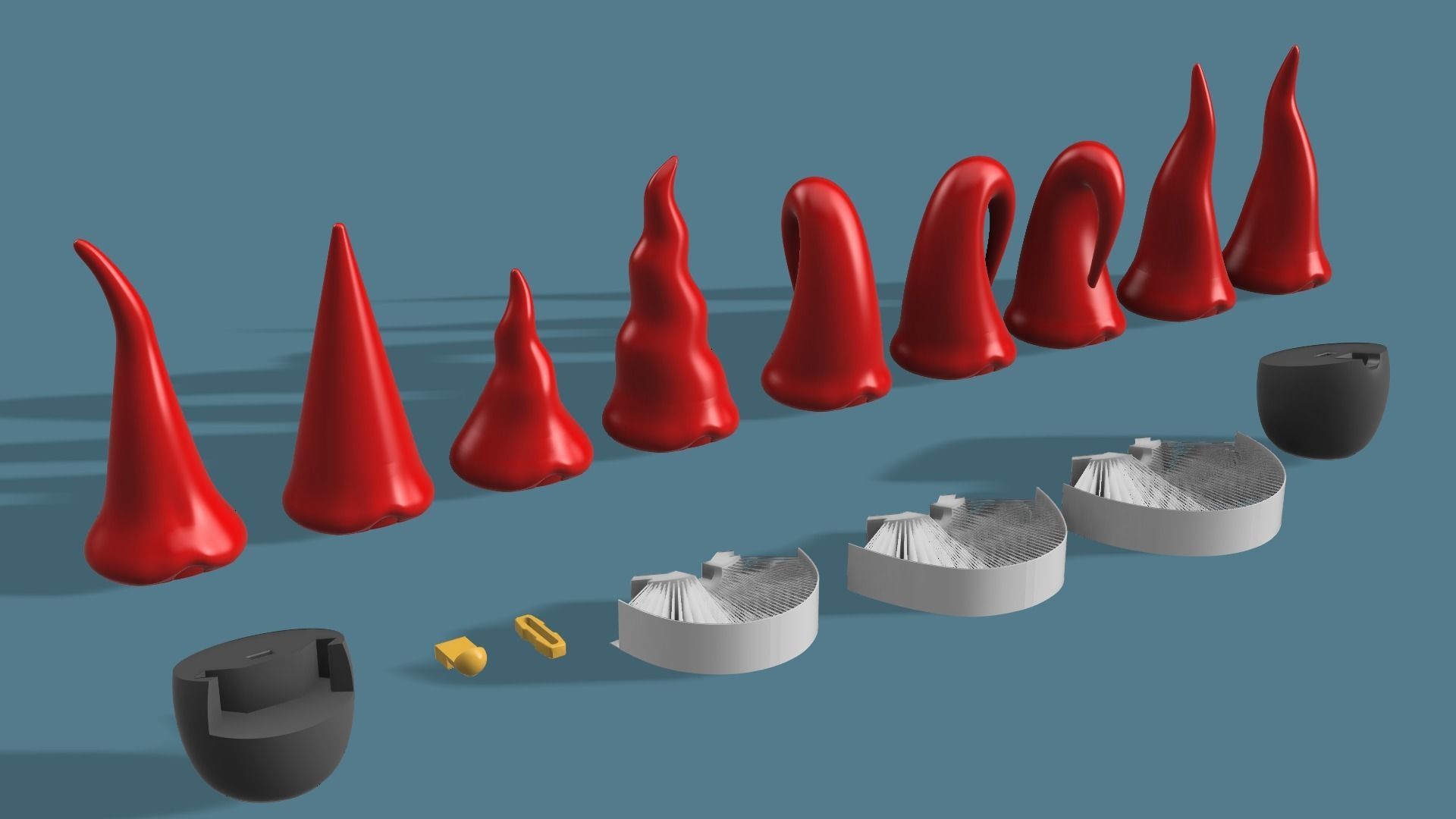 Bearded Christmas gnome - Extra pack 3D print model_1