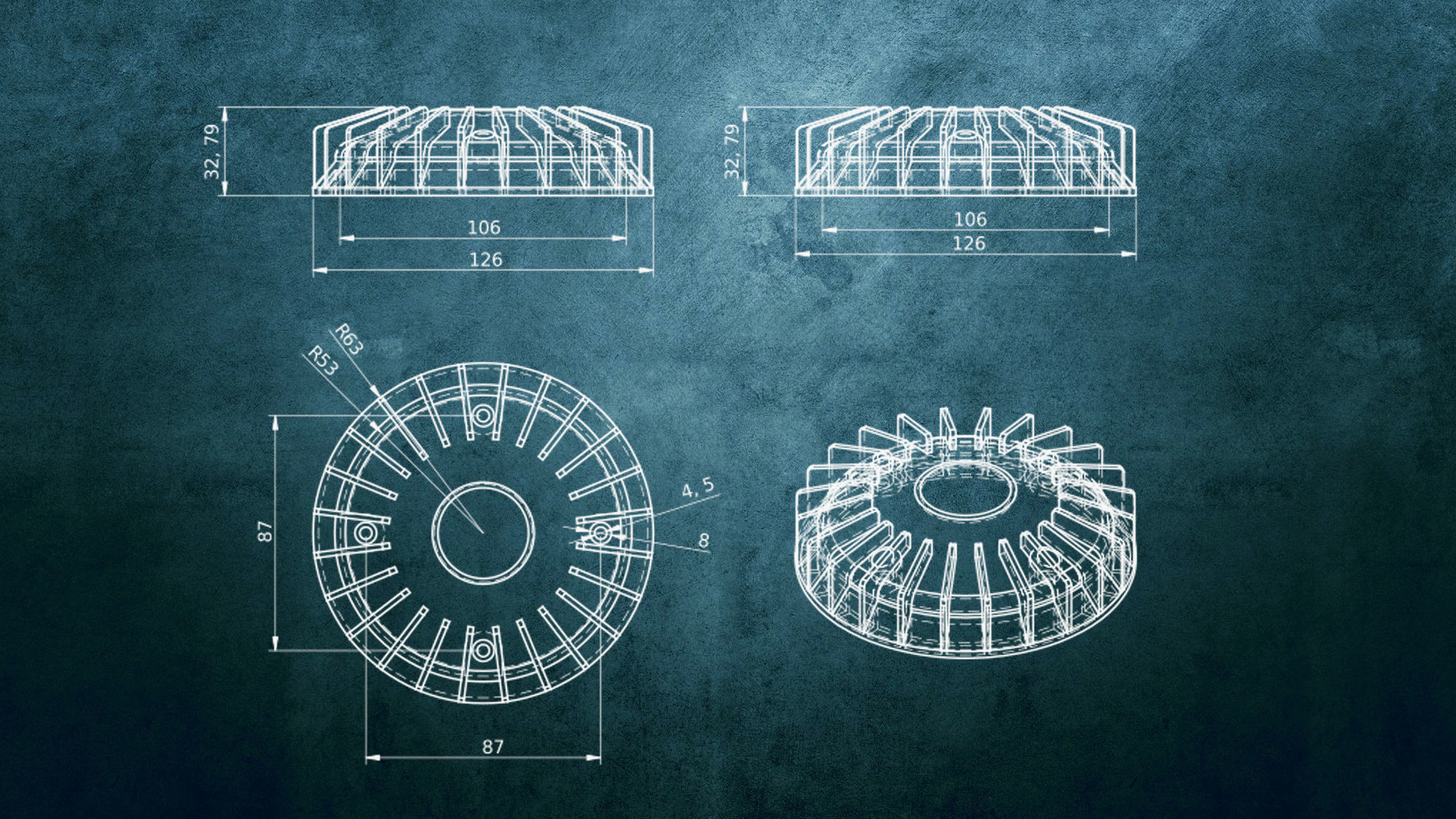 Luefterrad Mofa 3D print model_2