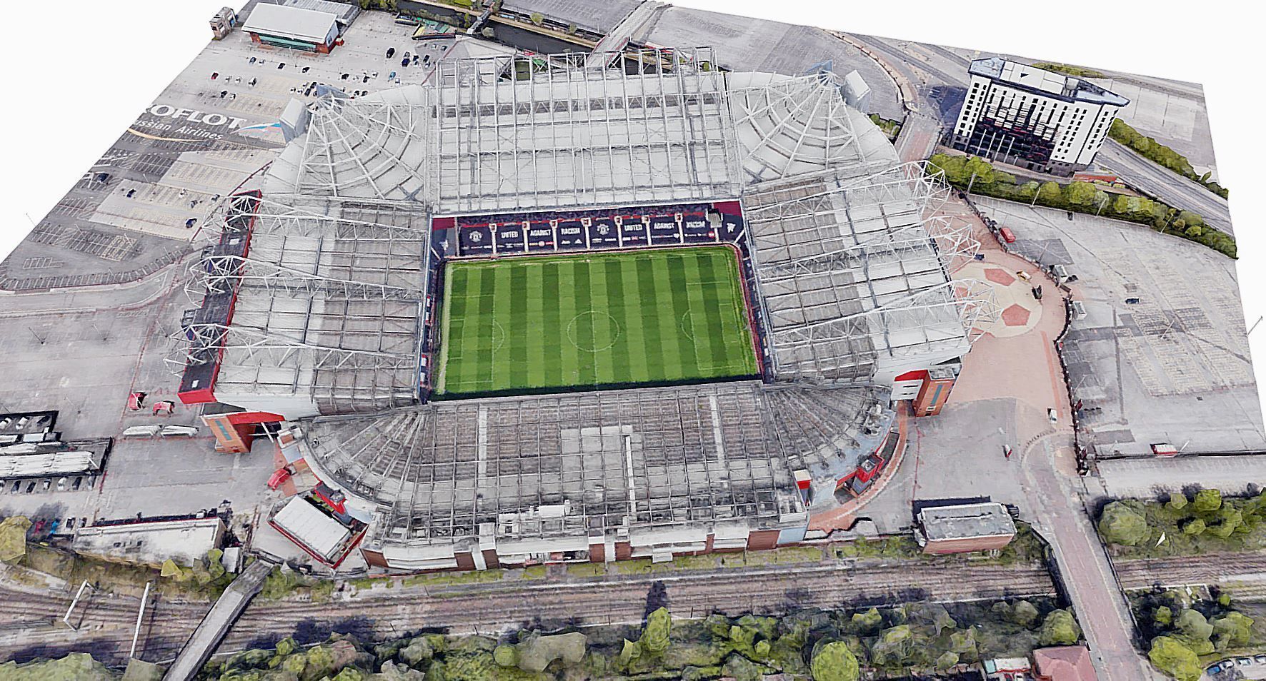 Old Trafford Stadium - Manchester United Low-poly 3D model_3