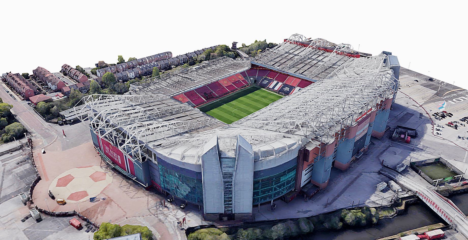 Old Trafford Stadium - Manchester United Low-poly 3D model_1