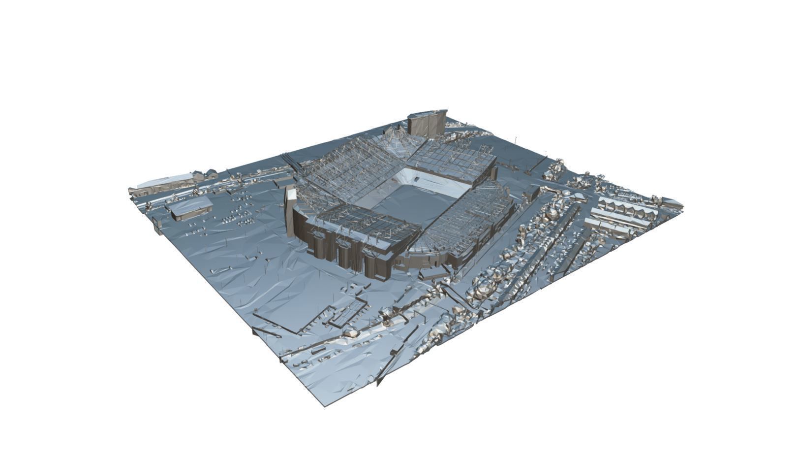 Old Trafford Stadium - Manchester United Low-poly 3D model_9