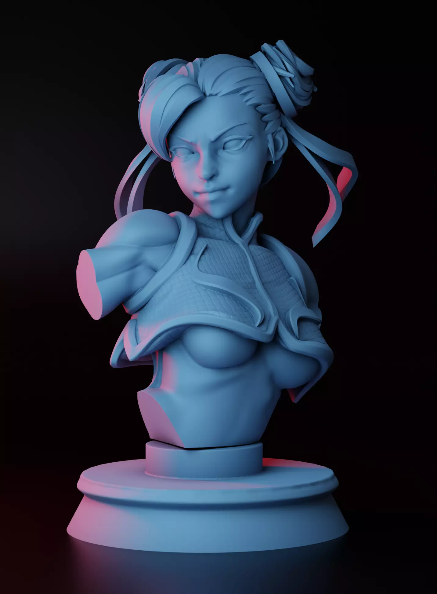 CHUNLI BUST FOR 3D PRINT 3D print model_0