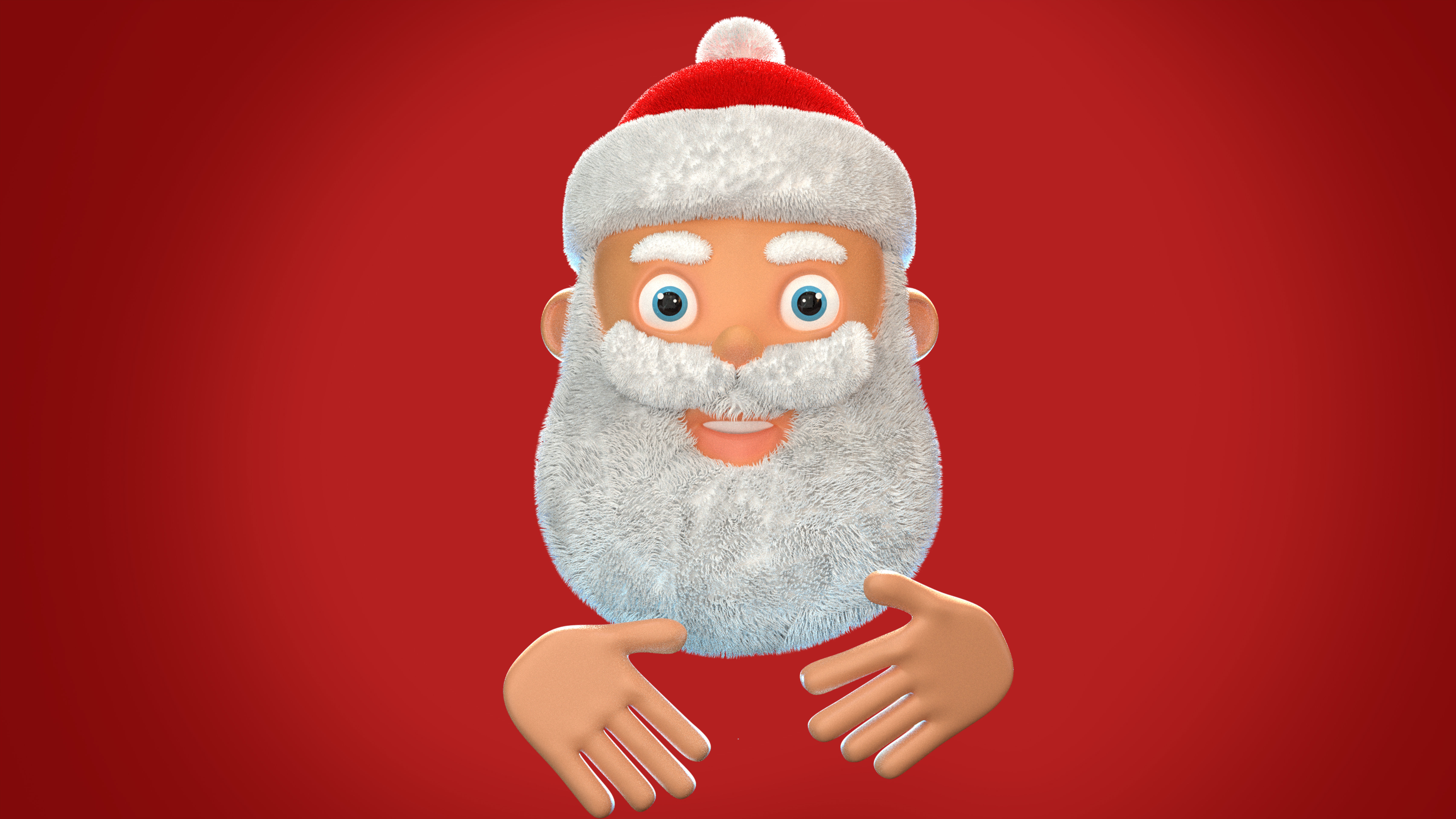 Animated Santa letter Low-poly 3D model_14