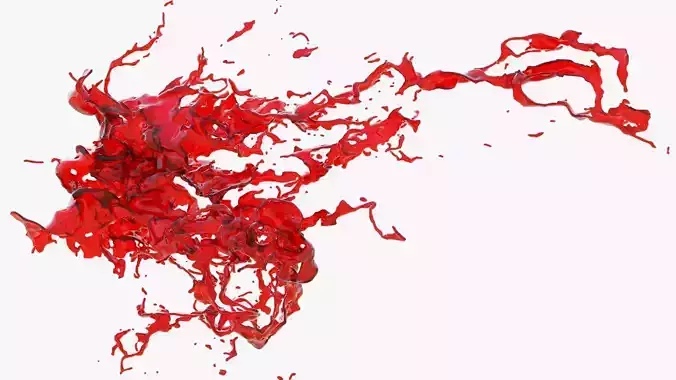 Animated Blood Splash 30 3D model