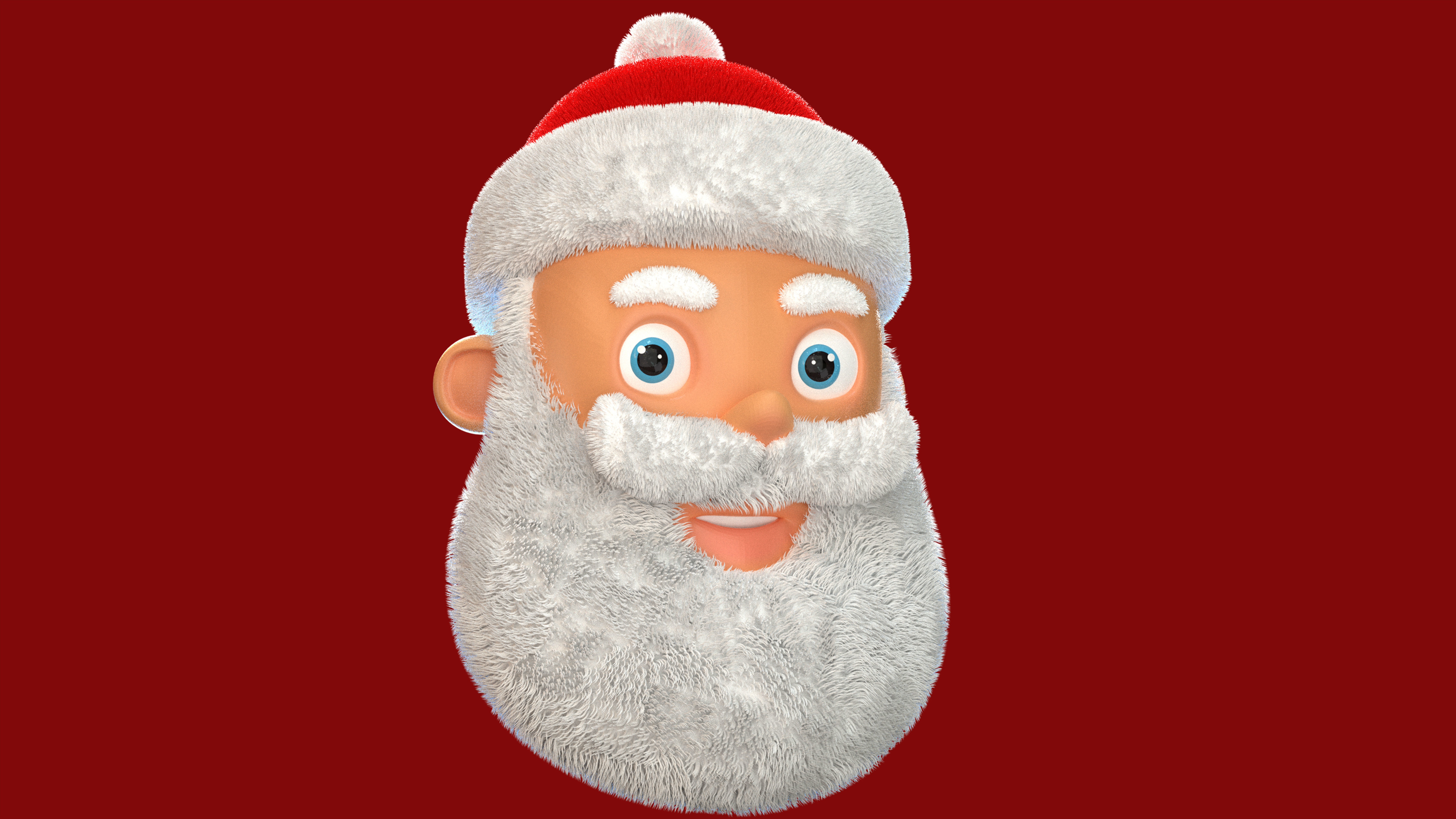 Animated Santa Ho Ho Ho Low-poly 3D model_9