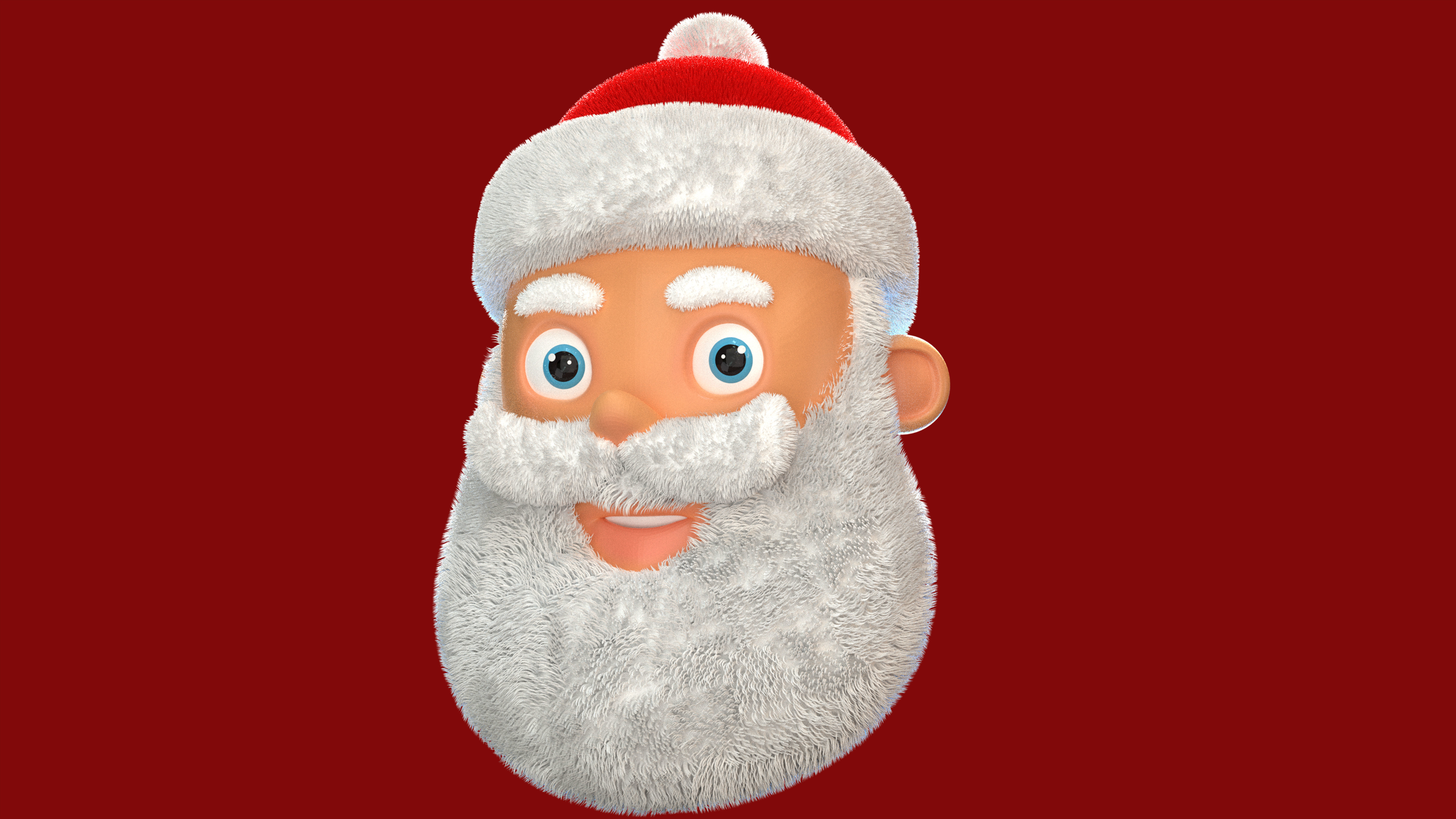 Animated Santa Ho Ho Ho Low-poly 3D model_8