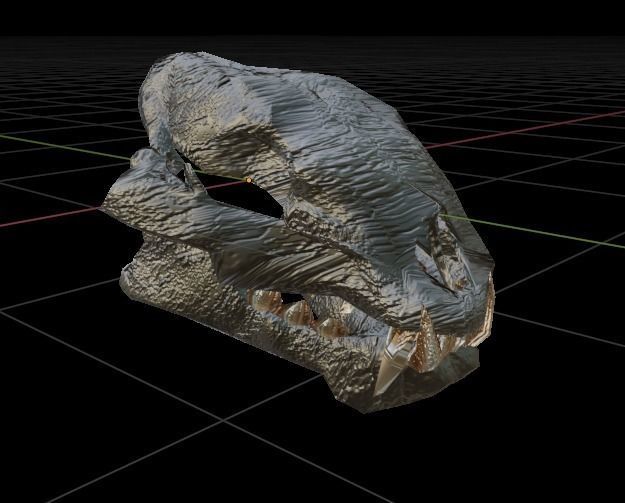 LION SKULL - LOW POLY - AR - VR - GAME DEVELOPMENT Low-poly 3D model_6