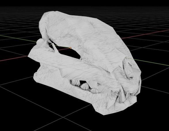 LION SKULL - LOW POLY - AR - VR - GAME DEVELOPMENT Low-poly 3D model_3