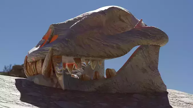 LION SKULL - LOW POLY - AR - VR - GAME DEVELOPMENT Low-poly 3D model