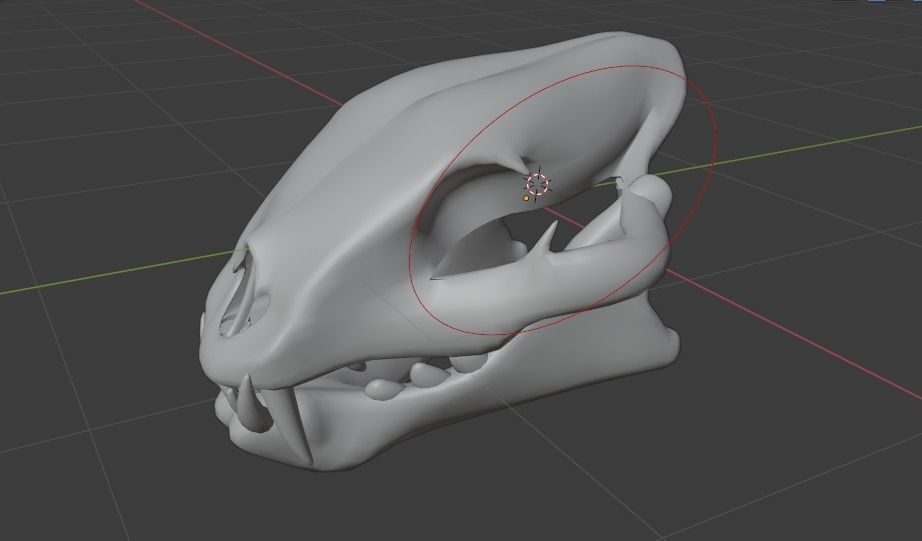 LION SKULL - LOW POLY - AR - VR - GAME DEVELOPMENT Low-poly 3D model_9