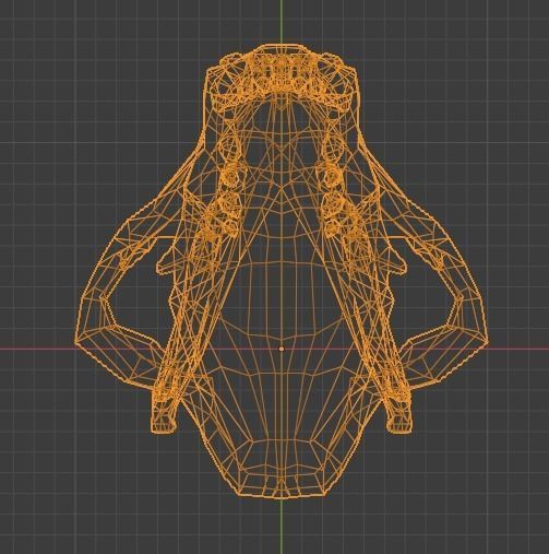LION SKULL - LOW POLY - AR - VR - GAME DEVELOPMENT Low-poly 3D model_12