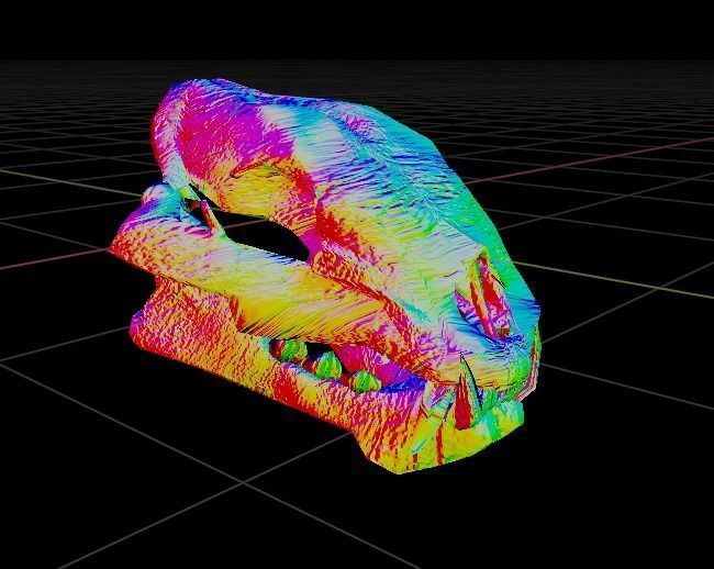 LION SKULL - LOW POLY - AR - VR - GAME DEVELOPMENT Low-poly 3D model_7