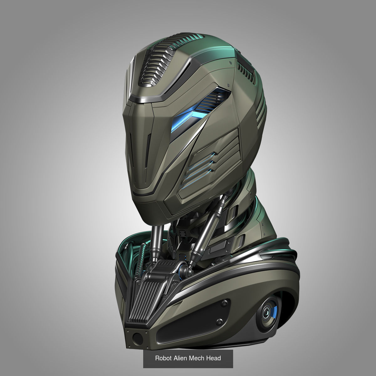 Robot Head Set - Futuristic Cyber Collection  _4