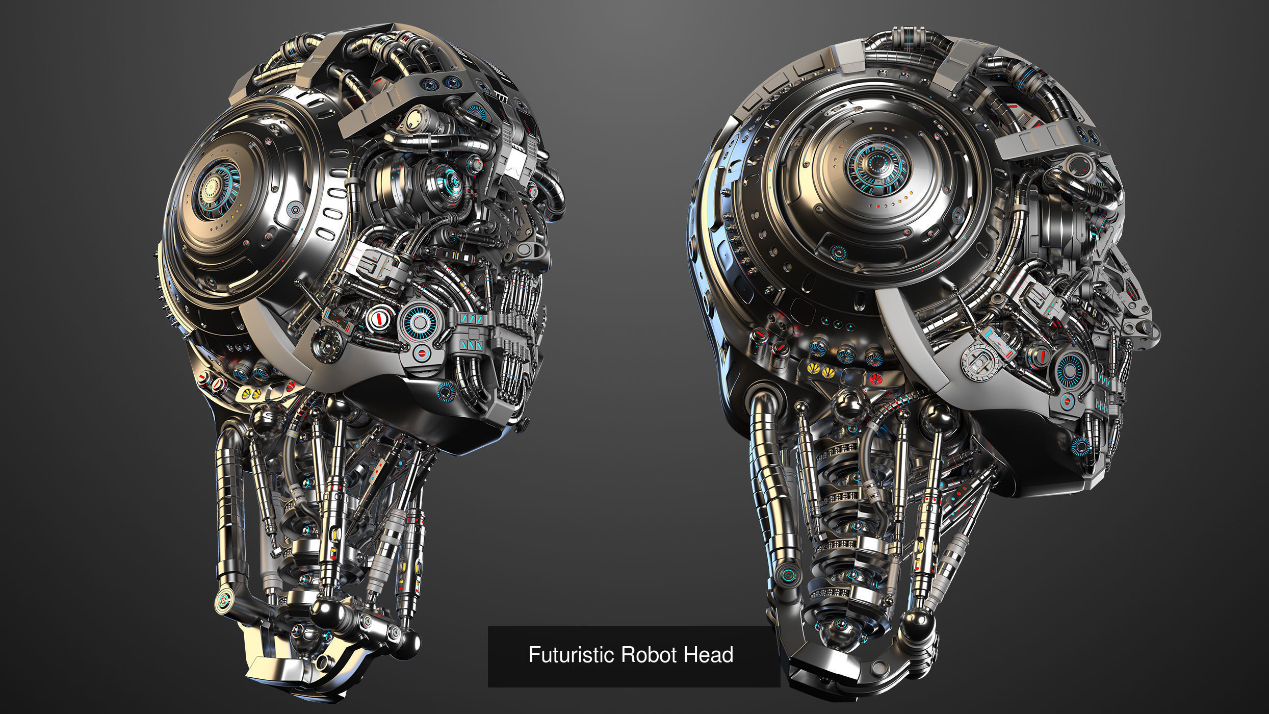 Robot Head Set - Futuristic Cyber Collection  _1